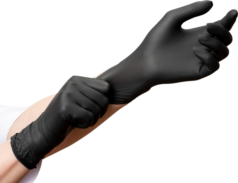 Clean Safety Black Nitrile Examination Gloves, 5.0 mil