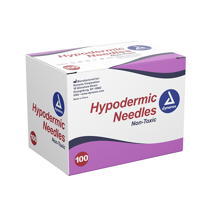 Dynarex Hypodermic Needles - Non-Safety, Box of 100