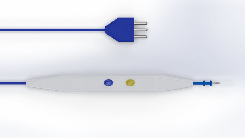 Electrosurgical Pencil Cautery with Safety Holster, With Tip Cleaner (Flat Tip/ Cautery Blade, Disposable)