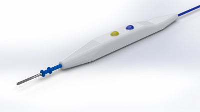 Electrosurgical Pencil Cautery with Safety Holster, With Tip Cleaner (Flat Tip/ Cautery Blade, Disposable)