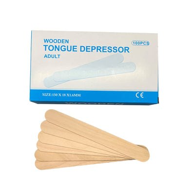 Tongue Depressor, (6", Sterile/Non-Sterile  - 100 per Box)