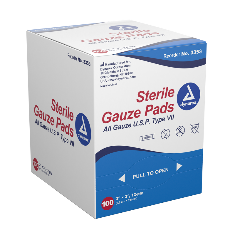 Dynarex Gauze Pads, (Sterile)