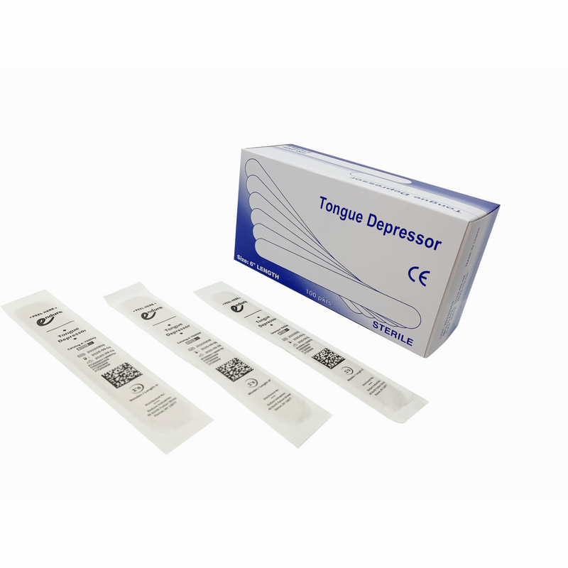 Tongue Depressor, (6", Sterile/Non-Sterile  - 100 per Box)